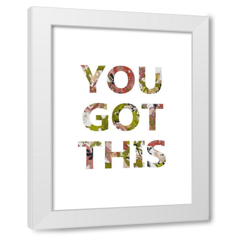 Empower Flowers III White Modern Wood Framed Art Print by Goldberger, Jennifer