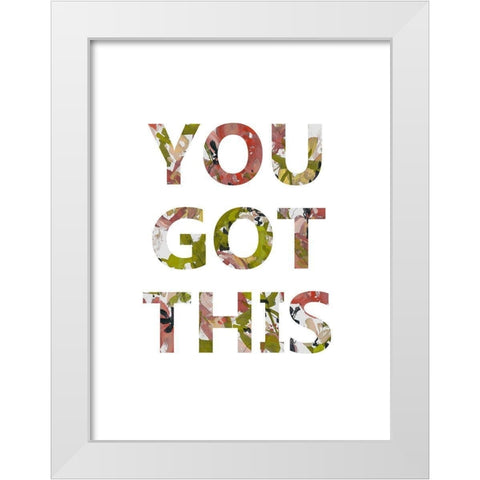 Empower Flowers III White Modern Wood Framed Art Print by Goldberger, Jennifer