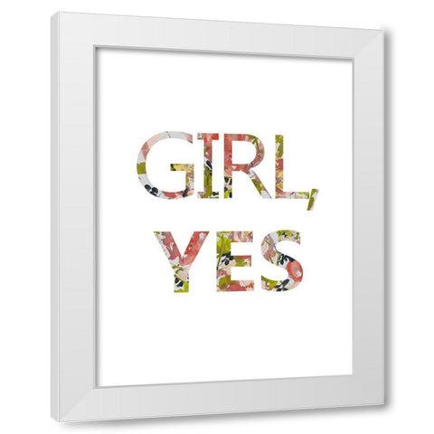 Empower Flowers IV White Modern Wood Framed Art Print by Goldberger, Jennifer