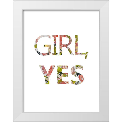 Empower Flowers IV White Modern Wood Framed Art Print by Goldberger, Jennifer