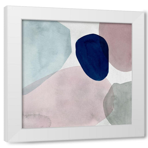 Stacked Around I White Modern Wood Framed Art Print by Popp, Grace