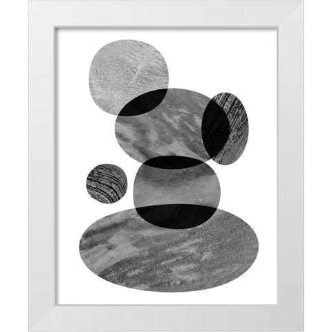 Moving Orbs II White Modern Wood Framed Art Print by Sizemore, Natalie