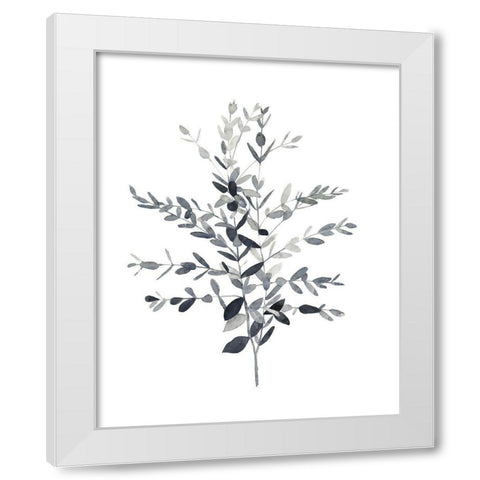 Paynes Grey Botanicals II White Modern Wood Framed Art Print by Scarvey, Emma