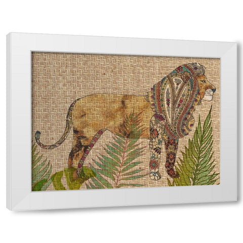 Rattan Jungle I White Modern Wood Framed Art Print by Zarris, Chariklia