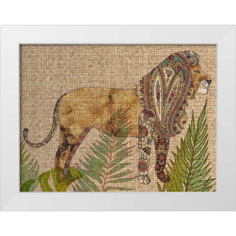 Rattan Jungle I White Modern Wood Framed Art Print by Zarris, Chariklia