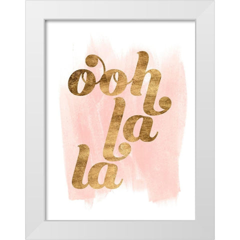 La Vie in Pink I White Modern Wood Framed Art Print by Popp, Grace