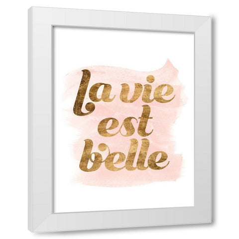 La Vie in Pink III White Modern Wood Framed Art Print by Popp, Grace