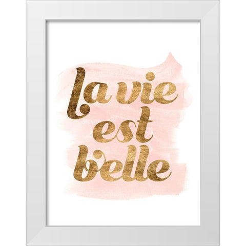 La Vie in Pink III White Modern Wood Framed Art Print by Popp, Grace