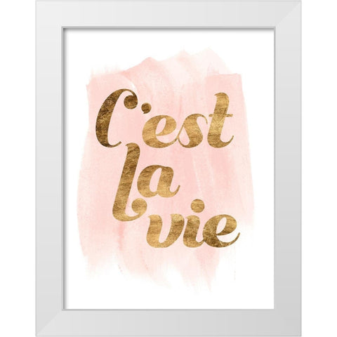 La Vie in Pink IV White Modern Wood Framed Art Print by Popp, Grace