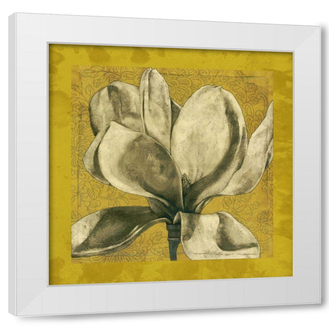 Ecru Magnolia I White Modern Wood Framed Art Print by Goldberger, Jennifer