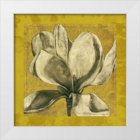 Ecru Magnolia I White Modern Wood Framed Art Print by Goldberger, Jennifer