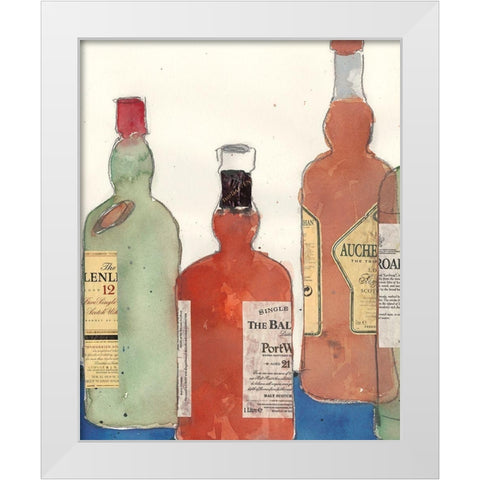 Malt Scotch II White Modern Wood Framed Art Print by Dixon, Samuel