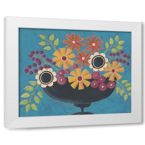 Flowers Galore II White Modern Wood Framed Art Print by Moore, Regina