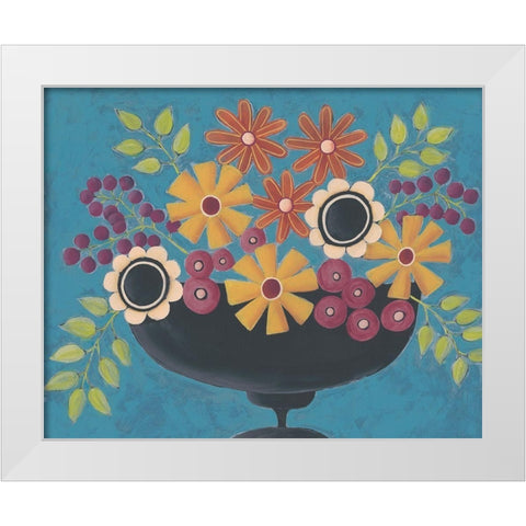 Flowers Galore II White Modern Wood Framed Art Print by Moore, Regina
