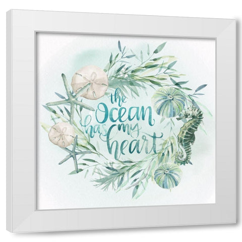 Drawn to the Sea II White Modern Wood Framed Art Print by Parker, Jennifer Paxton
