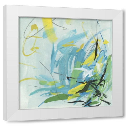 Summer Symphony IV White Modern Wood Framed Art Print by Wang, Melissa