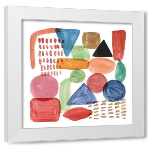 Colour Code II White Modern Wood Framed Art Print by Wang, Melissa