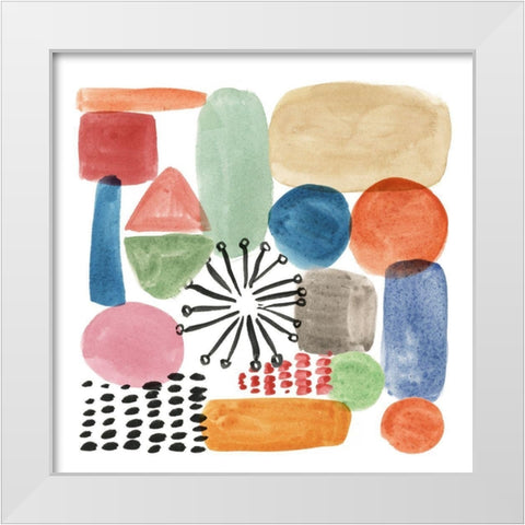 Colour Code IV White Modern Wood Framed Art Print by Wang, Melissa