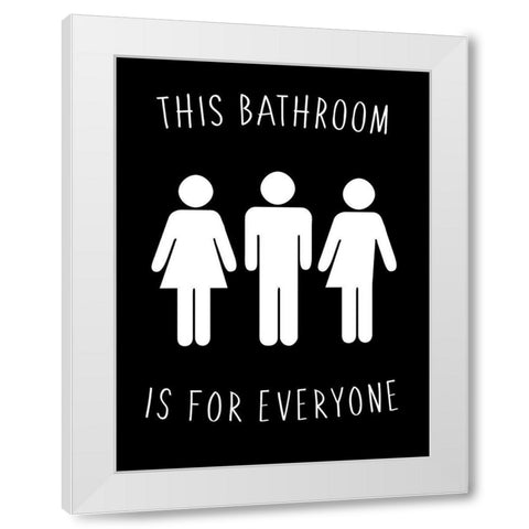 Human Bathroom I White Modern Wood Framed Art Print by Fagalde, Jarman