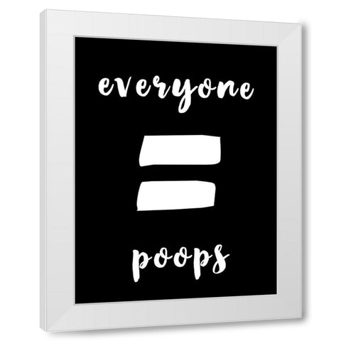 Human Bathroom II White Modern Wood Framed Art Print by Fagalde, Jarman