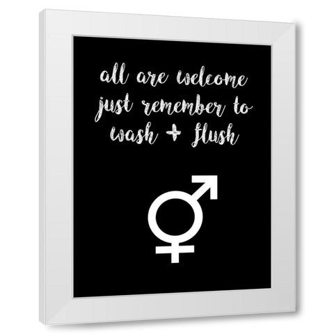 Human Bathroom III White Modern Wood Framed Art Print by Fagalde, Jarman