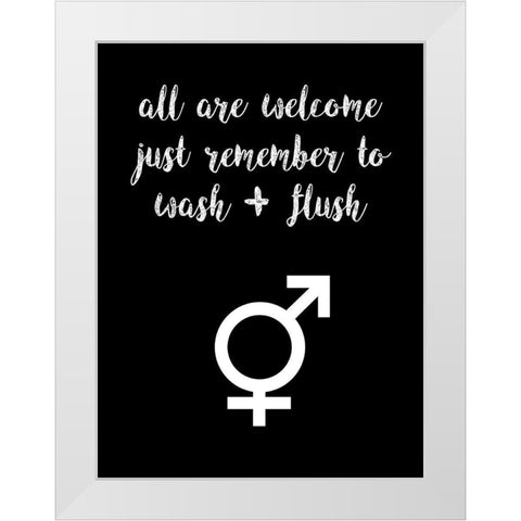 Human Bathroom III White Modern Wood Framed Art Print by Fagalde, Jarman