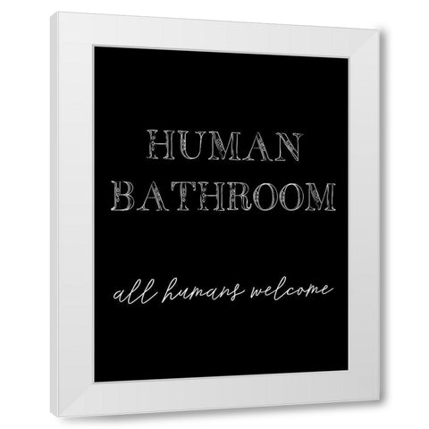 Human Bathroom IV White Modern Wood Framed Art Print by Fagalde, Jarman