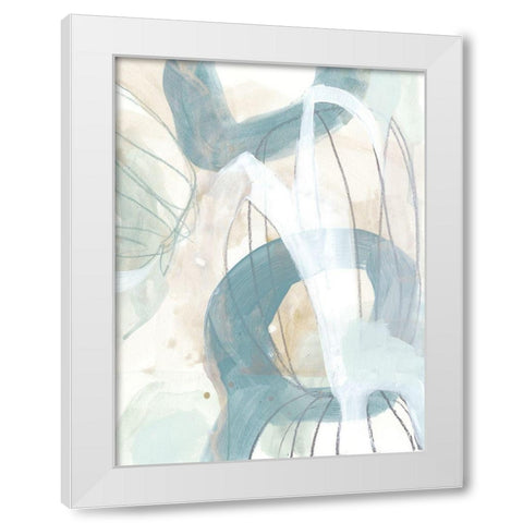 Water Orbit I White Modern Wood Framed Art Print by Vess, June Erica
