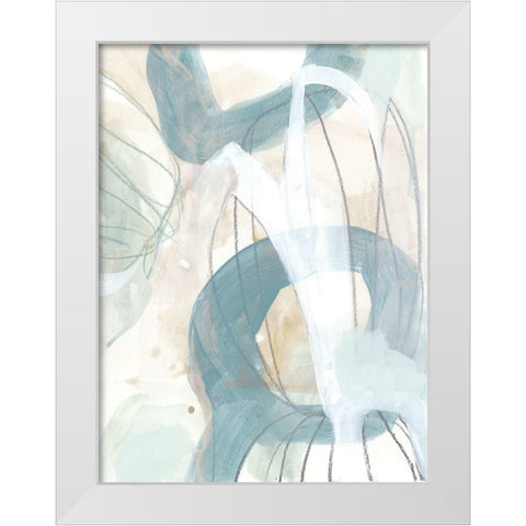Water Orbit I White Modern Wood Framed Art Print by Vess, June Erica