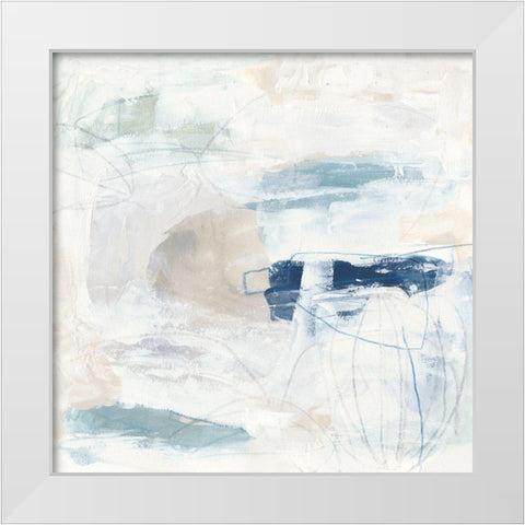 Pebble Coast II White Modern Wood Framed Art Print by Vess, June Erica