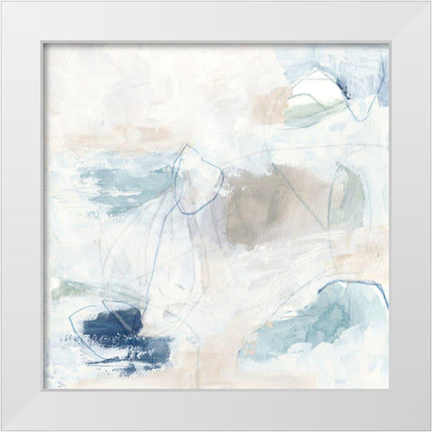 Pebble Coast IV White Modern Wood Framed Art Print by Vess, June Erica