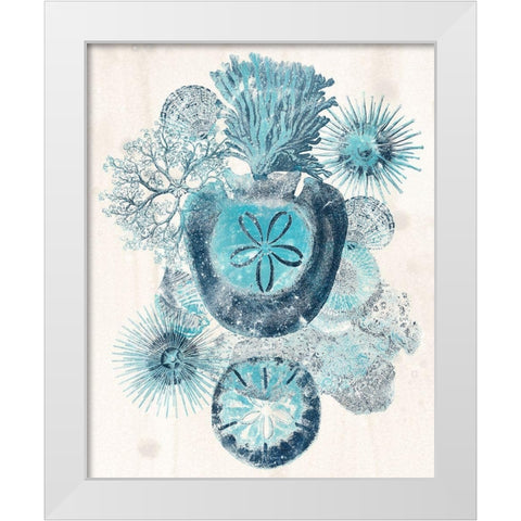 Coastal Melange I White Modern Wood Framed Art Print by Vess, June Erica