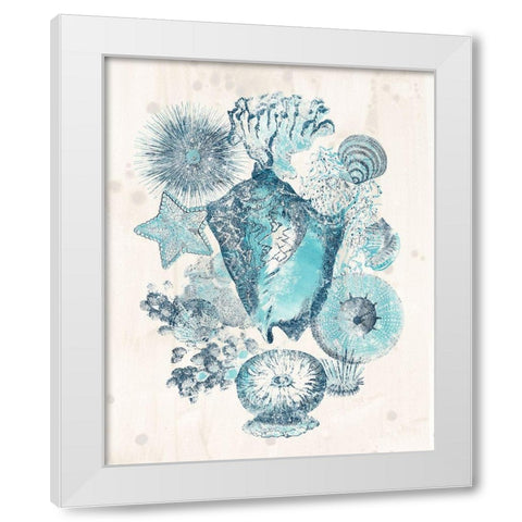 Coastal Melange III White Modern Wood Framed Art Print by Vess, June Erica