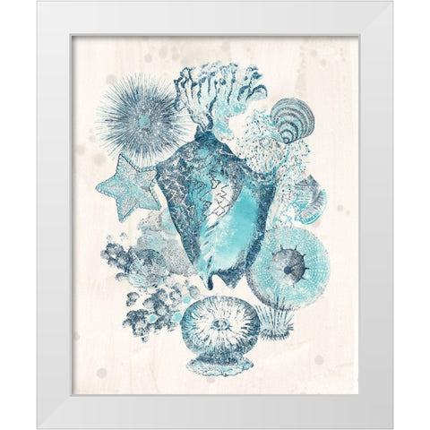 Coastal Melange III White Modern Wood Framed Art Print by Vess, June Erica