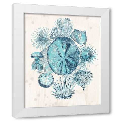 Coastal Melange IV White Modern Wood Framed Art Print by Vess, June Erica