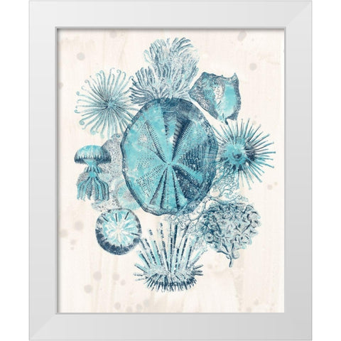 Coastal Melange IV White Modern Wood Framed Art Print by Vess, June Erica