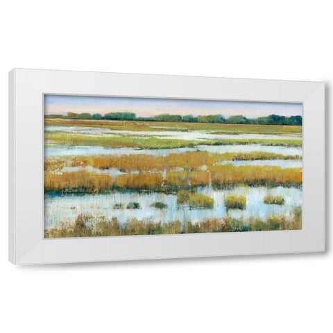 Serene Marshland I White Modern Wood Framed Art Print by OToole, Tim