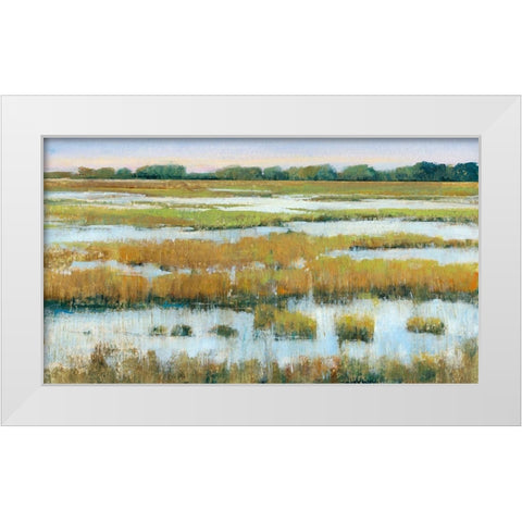 Serene Marshland I White Modern Wood Framed Art Print by OToole, Tim