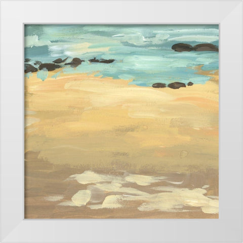 Wave Impression II White Modern Wood Framed Art Print by Wang, Melissa