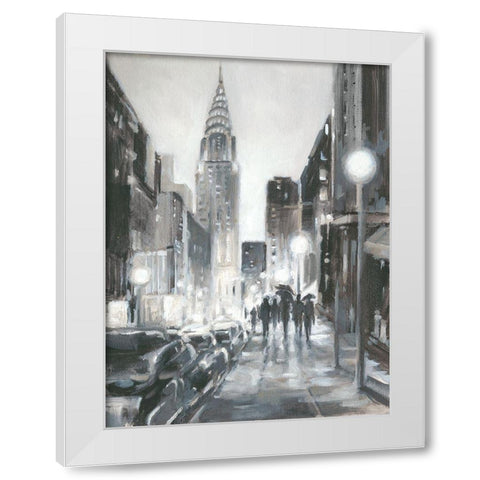 Custom Illuminated Streets II White Modern Wood Framed Art Print by Harper, Ethan