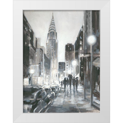Custom Illuminated Streets II White Modern Wood Framed Art Print by Harper, Ethan