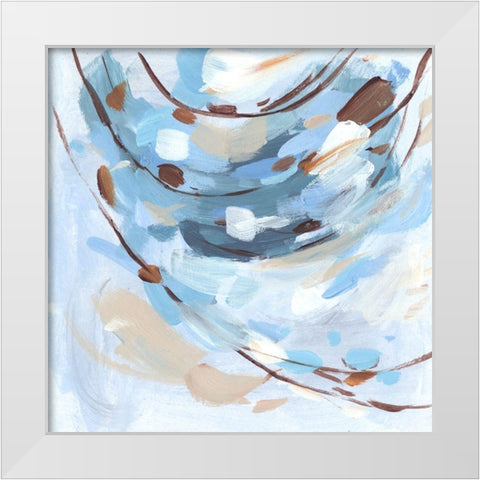 Restless Wave III White Modern Wood Framed Art Print by Wang, Melissa