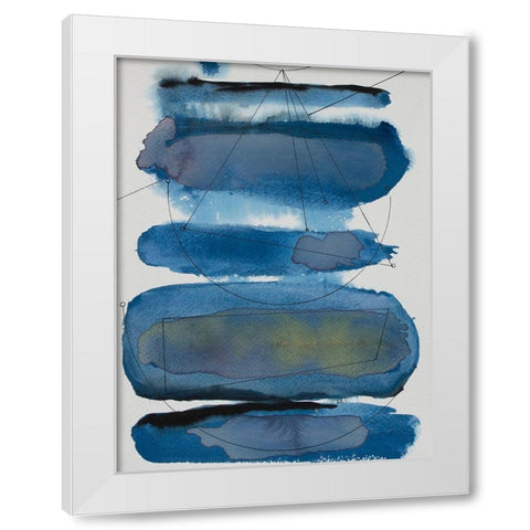 Storm Constellation I White Modern Wood Framed Art Print by Delamater, Rob