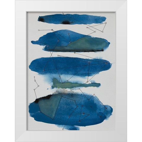 Storm Constellation II White Modern Wood Framed Art Print by Delamater, Rob