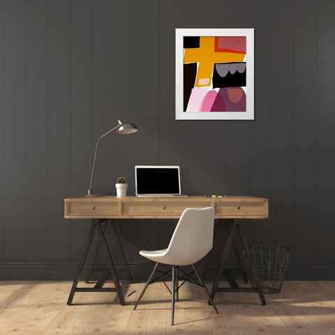 Finale II White Modern Wood Framed Art Print by Delamater, Rob