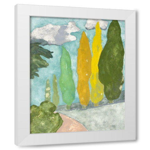 Tuscan Plein Air II White Modern Wood Framed Art Print by Delamater, Rob