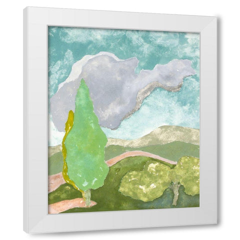 Tuscan Plein Air III White Modern Wood Framed Art Print by Delamater, Rob
