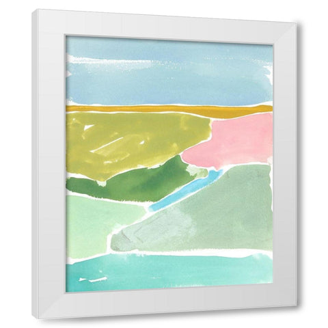 Abstract Italian Landscape I White Modern Wood Framed Art Print by Delamater, Rob