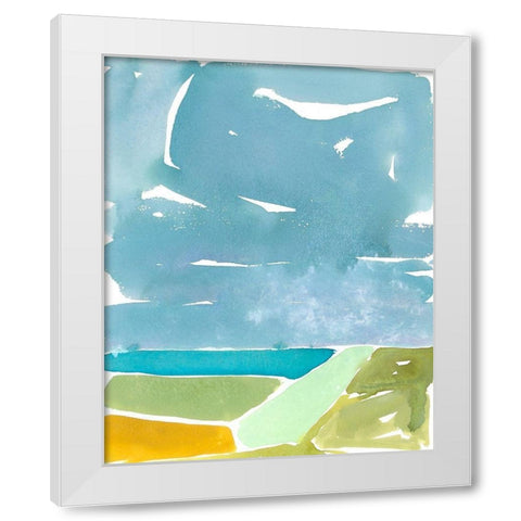 Abstract Italian Landscape II White Modern Wood Framed Art Print by Delamater, Rob