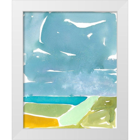 Abstract Italian Landscape II White Modern Wood Framed Art Print by Delamater, Rob